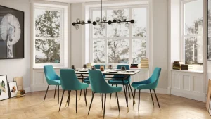 KARE Design Eetkamerstoel East Side Petrol-Blauw