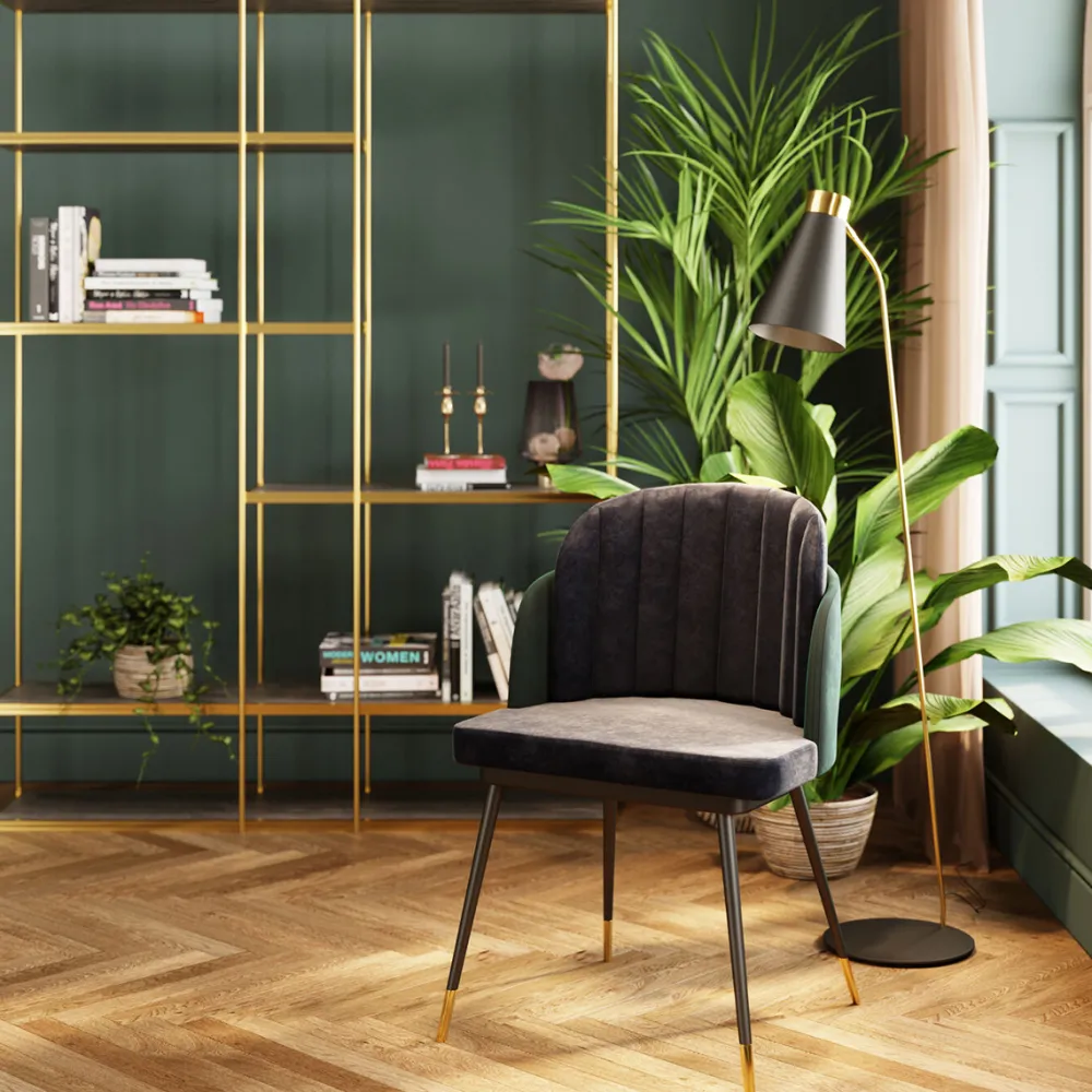 eetkamerstoel_hojas_grijs_0.webp KARE Design Eetkamerstoel Hojas Grijs