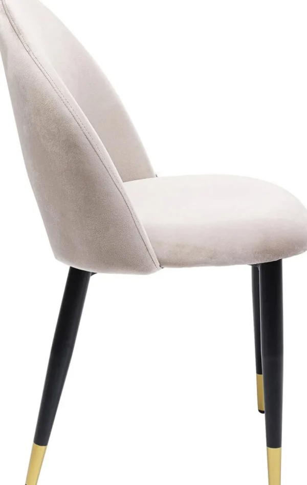 KARE Design Eetkamerstoel Iris Fluweel Beige
