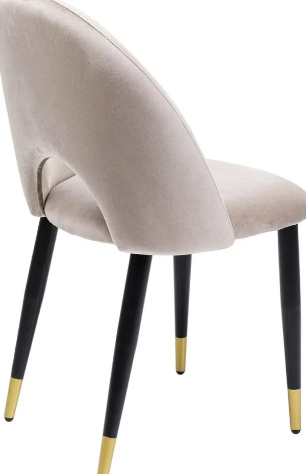 KARE Design Eetkamerstoel Iris Fluweel Beige