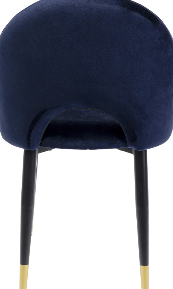 KARE Design Eetkamerstoel Iris Fluweel Blauw (set Van 2)