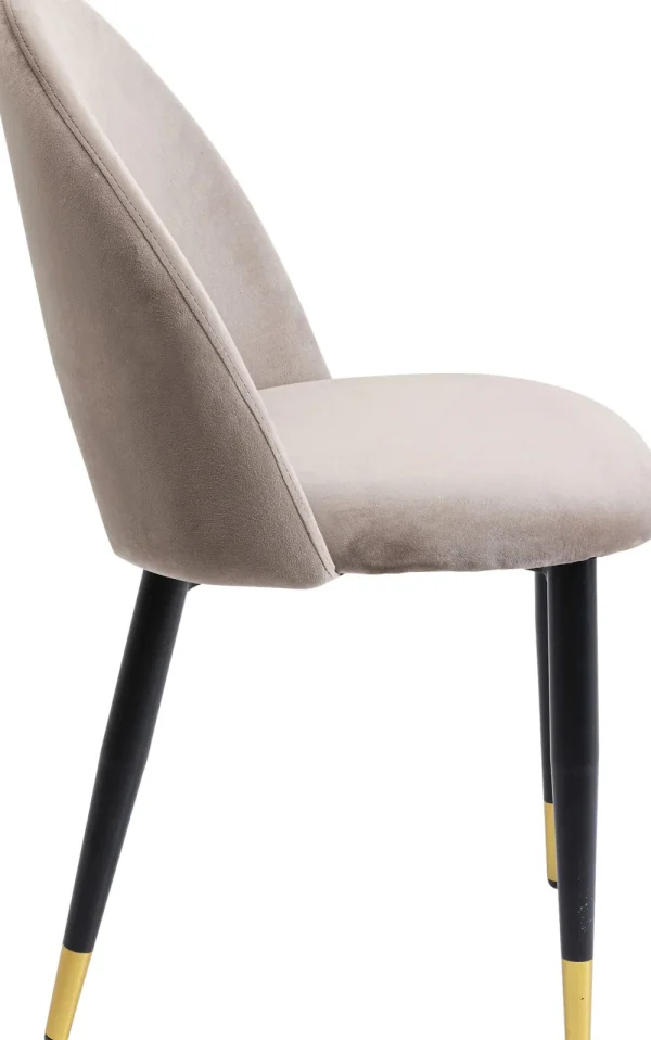 KARE Design Eetkamerstoel Iris Fluweel Taupe (set Van 2)