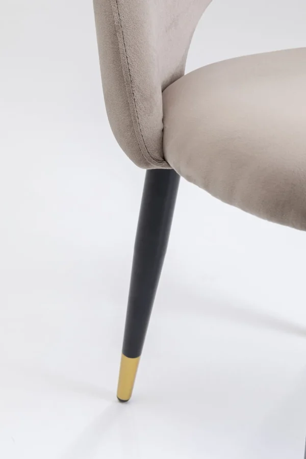 KARE Design Eetkamerstoel Iris Fluweel Taupe (set Van 2)