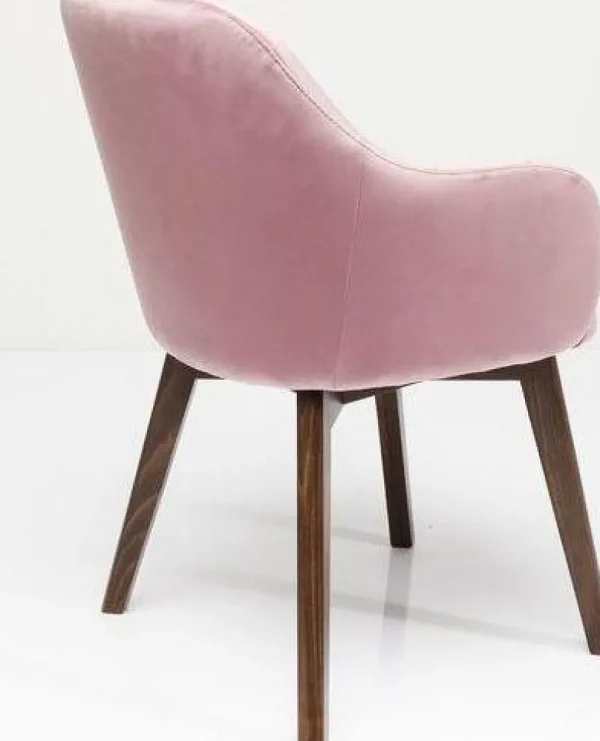 KARE Design Eetkamerstoel Lady Velvet Stitch Rose