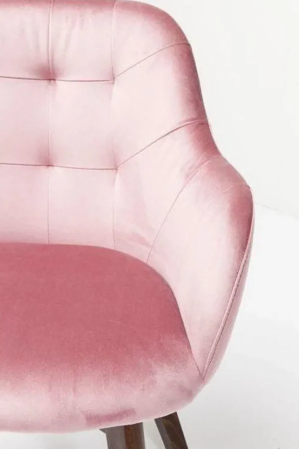 KARE Design Eetkamerstoel Lady Velvet Stitch Rose