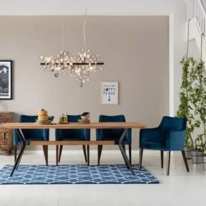 KARE Design Eetkamerstoel Mode Fluweel Patrol-Blauw