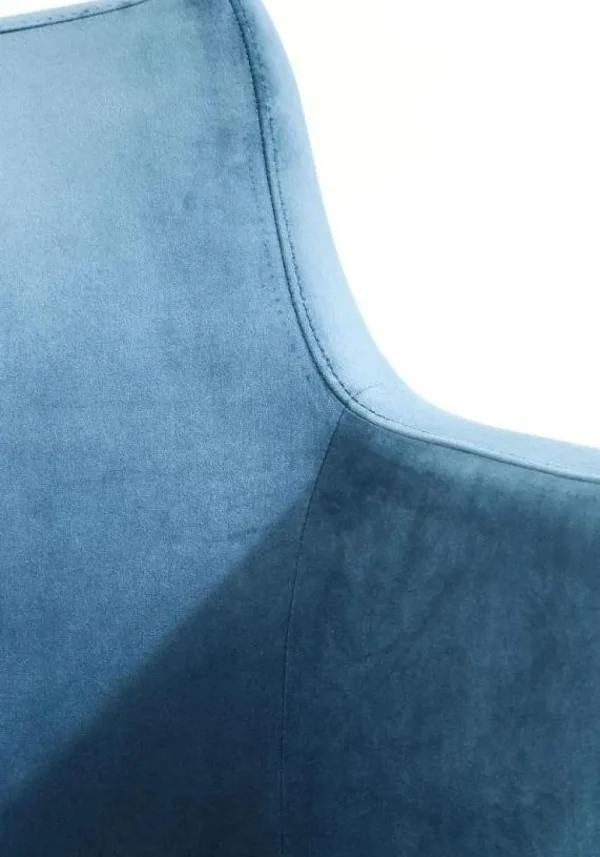 KARE Design Eetkamerstoel Mode Fluweel Patrol-Blauw