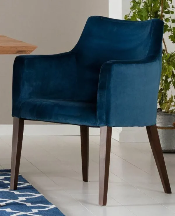 KARE Design Eetkamerstoel Mode Fluweel Patrol-Blauw