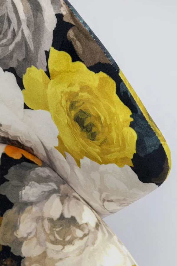 KARE Design Eetkamerstoel Peony Flower Geel