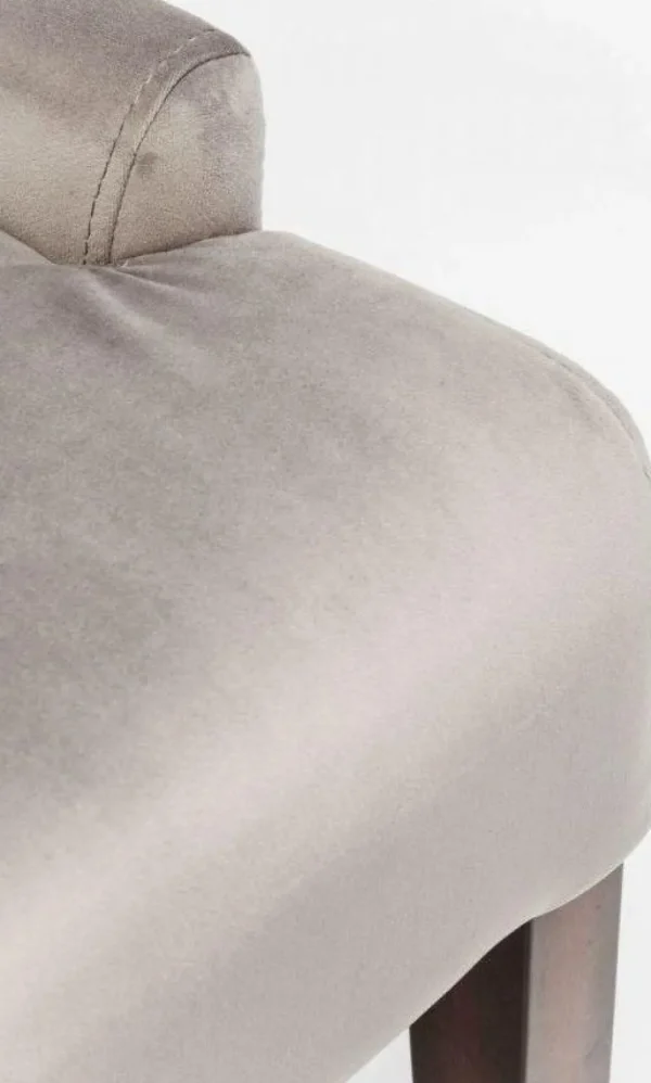 KARE Design Eetkamerstoel Prince Fluweel Grijs