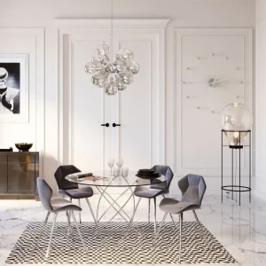 KARE Design Eetkamerstoel Viva Grijs Chroom