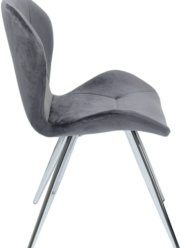 KARE Design Eetkamerstoel Viva Grijs Chroom
