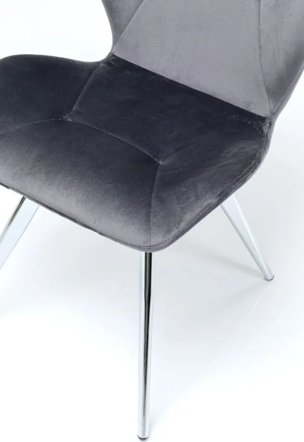 KARE Design Eetkamerstoel Viva Grijs Chroom