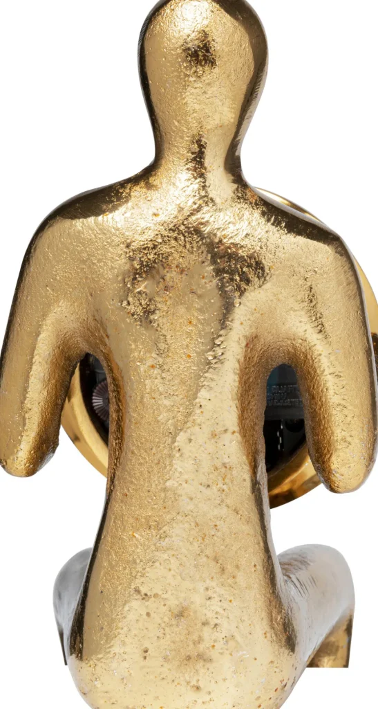 KARE Design Eettafel Clock Sitting Man Gold 8x27cm