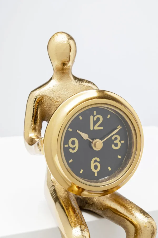 KARE Design Eettafel Clock Sitting Man Gold 8x27cm