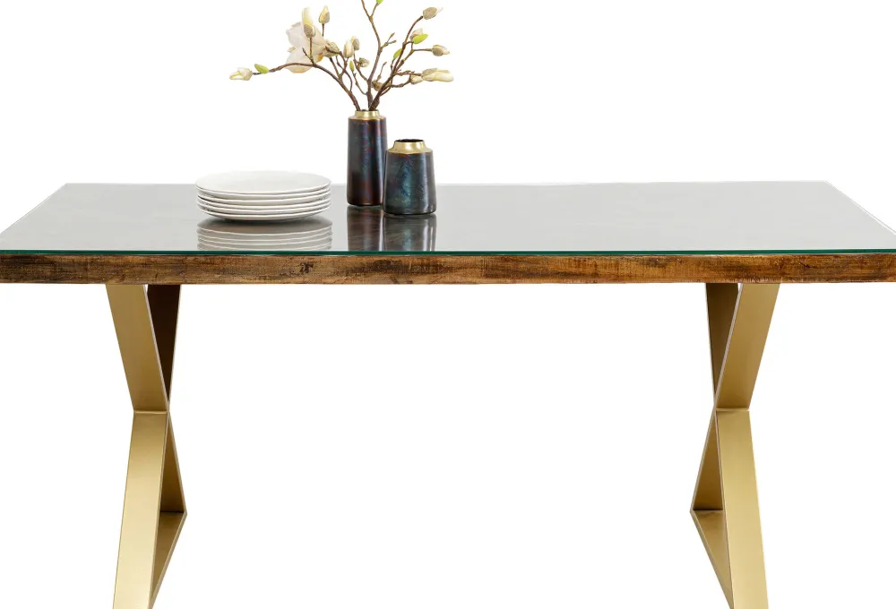 eettafel_conley_cross_brass_xcm_0.webp KARE Design Eettafel Conley Cross Brass 180x90cm