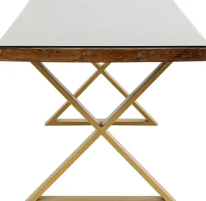 KARE Design Eettafel Conley Cross Brass 180x90cm