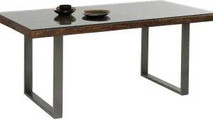 KARE Design Eettafel Conley Ruwstaal 180x90cm