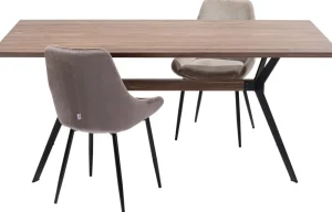 KARE Design Eettafel Downtown Walnoot 220x100cm