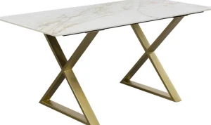 KARE Design Eettafel Eternity Cross Brass 160x80cm