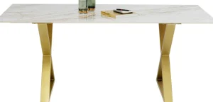 KARE Design Eettafel Eternity Cross Brass 180x90cm