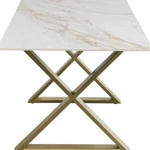 KARE Design Eettafel Eternity Cross Brass 160x80cm