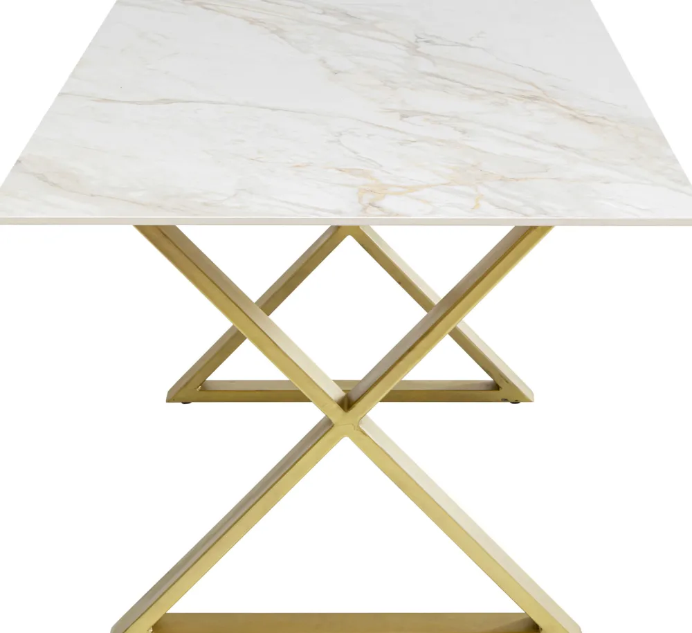 eettafel_eternity_cross_brass_xcm_2.webp KARE Design Eettafel Eternity Cross Brass 180x90cm