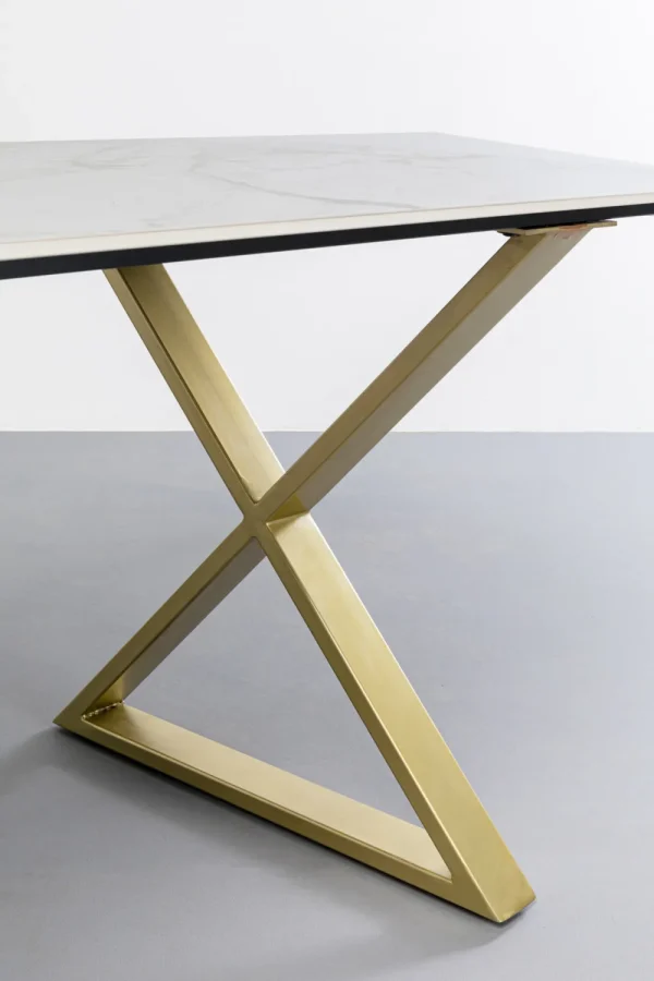KARE Design Eettafel Eternity Cross Brass 160x80cm