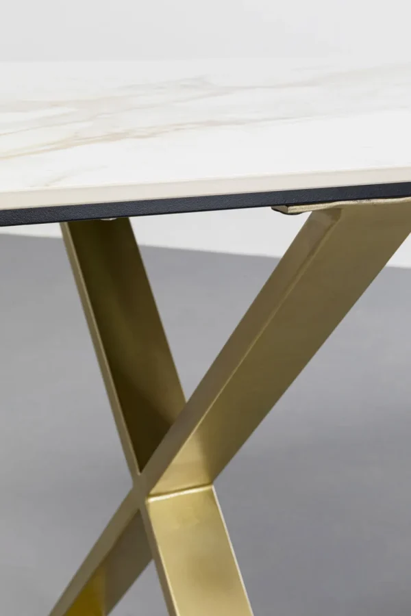 KARE Design Eettafel Eternity Cross Brass 160x80cm