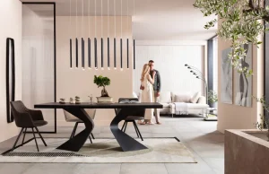 KARE Design Eettafel Gloria Black Ceramic Black 200x100cm