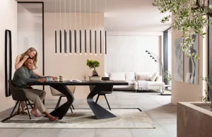 KARE Design Eettafel Gloria Black Ceramic Black 200x100cm