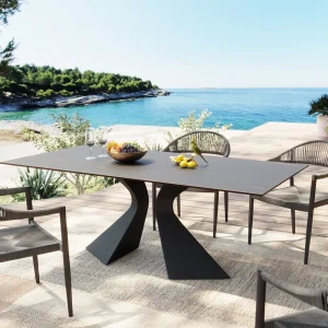 KARE Design Eettafel Gloria Ceramic Black 180x90cm