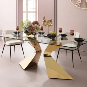 KARE Design Eettafel Gloria Goud 200x100cm