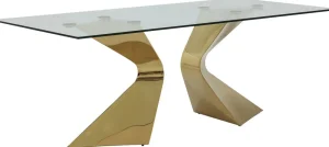 KARE Design Eettafel Gloria Goud 200x100cm