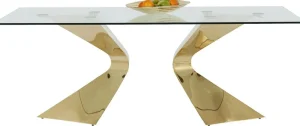 KARE Design Eettafel Gloria Goud 200x100cm