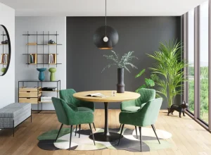 KARE Design Eettafel Invitation Set Eiken Zwart Ø120cm