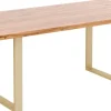KARE Design Eettafel Jackie Oak Brass 160x80