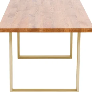 KARE Design Eettafel Jackie Oak Brass 160x80