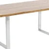 KARE Design Eettafel Jackie Oak Chrome 160x80