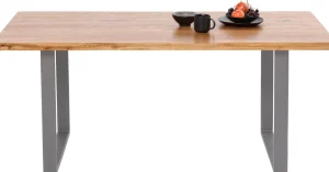 KARE Design Eettafel Jackie Oak Crude Steel 160x80