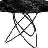 KARE Design Eettafel Molekular Black Marble Glass 120cm