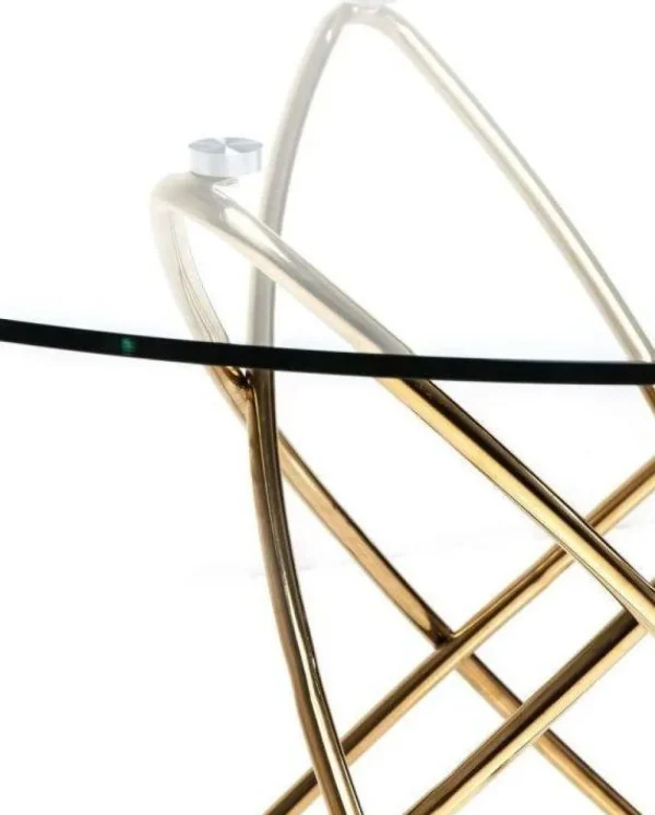 KARE Design Eettafel Molekular Goud Ø120cm