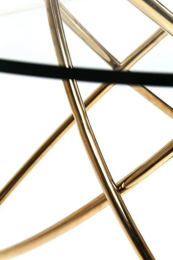 KARE Design Eettafel Molekular Goud Ø120cm