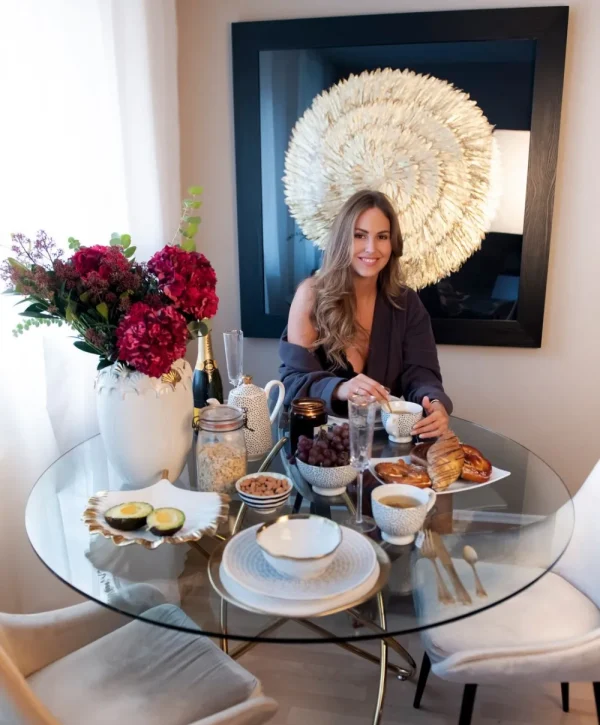 KARE Design Eettafel Molekular Goud Ø120cm