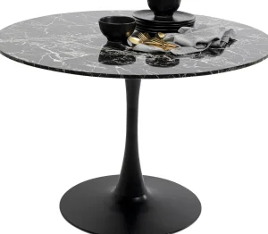 KARE Design Eettafel Schickeria Marble Black 110cm