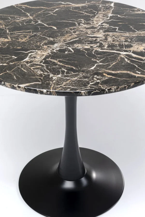 KARE Design Eettafel Schickeria Marble Black Ø80cm