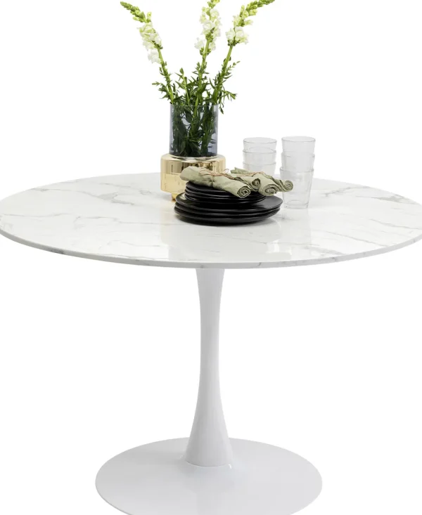 KARE Design Eettafel Schickeria Marble White 110cm