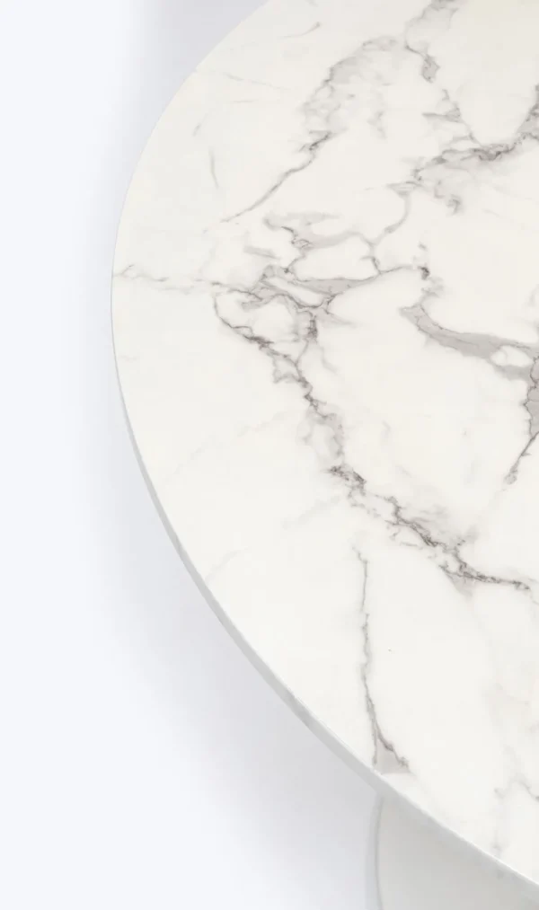 KARE Design Eettafel Schickeria Marble White Ø80cm