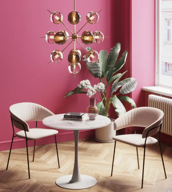 KARE Design Eettafel Schickeria Marble White Ø80cm