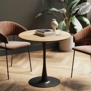 KARE Design Eettafel Schickeria Oak Black 80cm